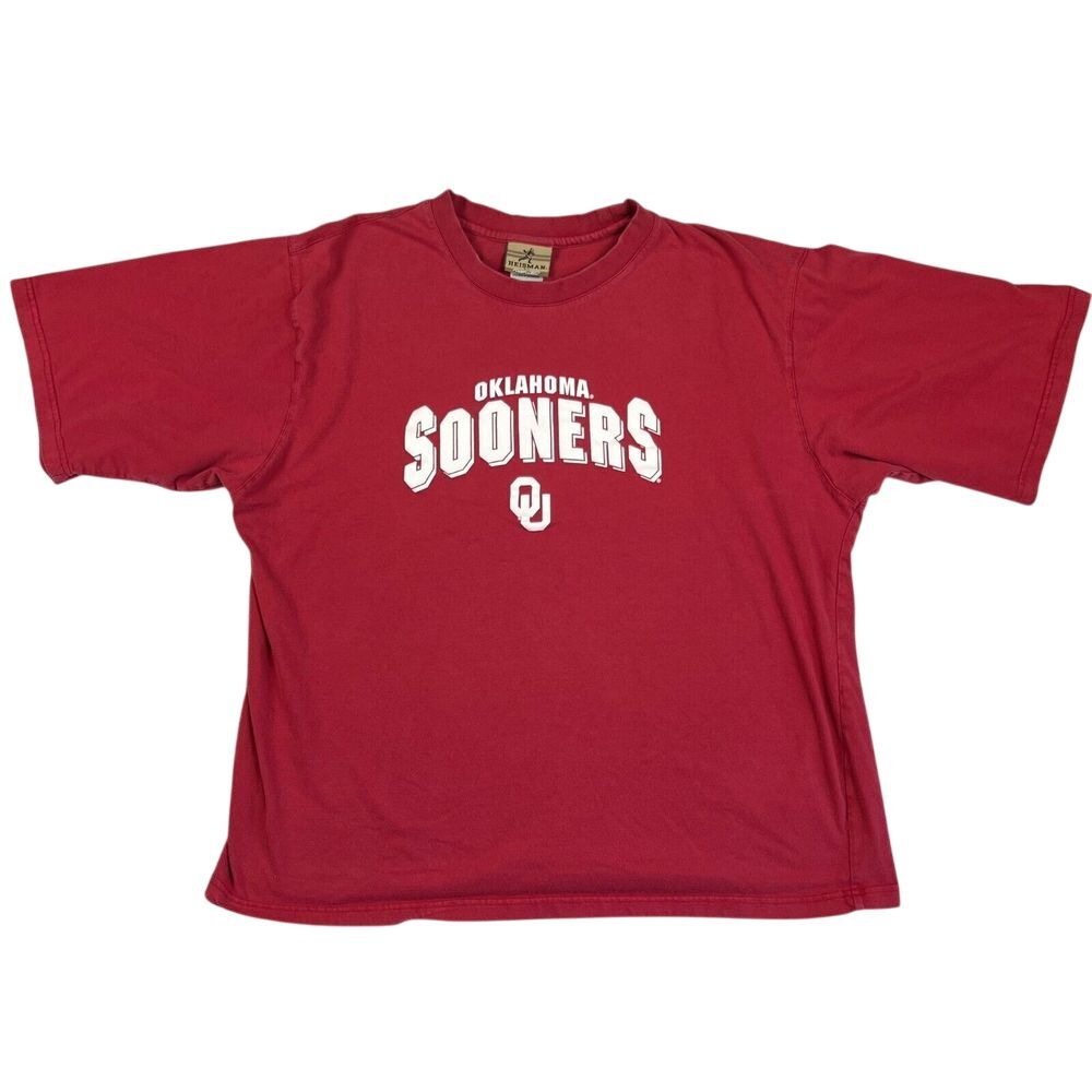 Oklahoma Sooners Shirt Mens XL Red Graphic Heisman College Football NCAA‎ Reebok